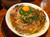 「中華そば（太麺・生玉）」@中華そば 夢現の力の写真