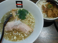 「塩らーめん＋鶏カレー（小）」@麺処 hachiの写真