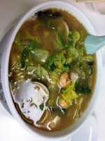 「家常麺（がちゃめん）カキ入り」@中華飯店の写真