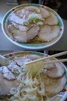「『チャーシューメン大盛　ハーフ＆ハーフ(￥787)』」@佐野らーめん 麺龍の写真