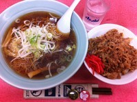 「1分ラーメンと焼肉丼」@福屋 平和島駅前店の写真