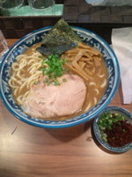 「濃厚和風エビ辛し中華そば…750円＋特盛320g…100円増」@浜屋 五反田店の写真