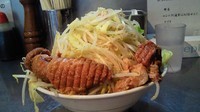 「らーめん(かため・野菜マシ・にんにく少し) 味玉」@ラーメン大 下高井戸店の写真