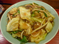 「スタミナレバー（冷やし）大盛（800円）」@麺処 八海の写真