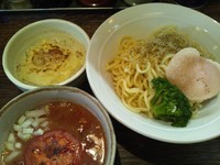 「【12月限定】トマトつけ麺（中盛）850円＋リゾット100円」@伝家 志木店の写真