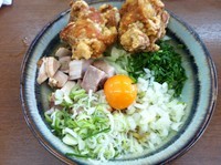 「からあげまぜそば」@つけめん・まぜそば 大当りの写真