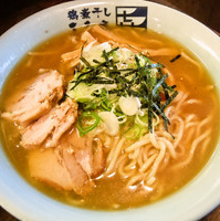 「鶏煮干しそば（太麺）￥700＋大盛￥100」@東京煮干中華そば 三三㐂 大森の写真