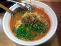 「坦々メン(340円)+自家製餃子(200円)」@ラーメン創作麺処 めん坊の写真