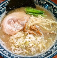 「熟成豚骨しおらーめん+ぎょうざセット(650円+300円)」@龍神麺 牛久店の写真