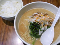 「濃厚担々麺（並盛）＋半ライス」@中華そば 伝堂の写真