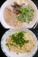 「博多ラーメン（ばりかた）＋替え玉（はりがね）」@博多ラーメン ごたるの写真