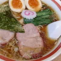 「中華そば + 玉子」@青竹平打ち中華そば 麺壱吉兆の写真