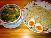 「とり塩つけ麺（細麺）大盛り＋味付け玉子」@中華そば てんくうの写真