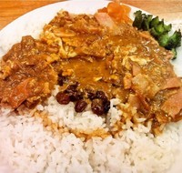 「ベーコンエッグcurry+５ホット(極辛)730円」@夢民 本店の写真