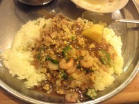 「サブジキーマ（オクラと小エビ）大がけ 1080円」@タージマハール 新橋店の写真