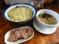「温つけ麺　中盛　塩　炙りチャーシュー」@つけ麺 目黒屋の写真