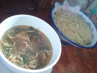 「塩つけ麺(温)」@つけ麺 目黒屋の写真