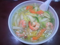 「海老そば800円＋半炒飯400円」@喜久の写真