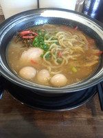 「とんこつラーメン味玉トッピング+替え玉」@浪速とんこつ 虎豚の写真