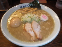 「とろりそば（７５０円）味玉・クーポン（０円）」@東京煮干中華そば 三三㐂 大森の写真