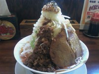 「雷醤味噌ラーメン（野菜マシ・ニンニク）870円」@喝力屋の写真