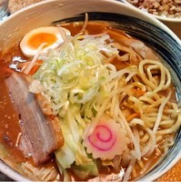 「味噌ラーメン+ミニチャーシュー丼(780円+150円)」@大勝軒 柏店の写真