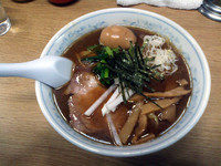 「秋刀魚らーめん(700円)+小ライス(100円)」@ラーメン一平家の写真