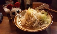 「スキヤキラーメン（ミニ）＋ビール多数」@ラーメンアキラの写真