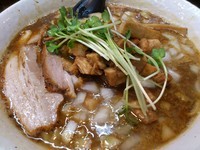 「【2011.12.26限定】　背脂肉煮干しラーメン　￥750」@味噌麺処 花道庵の写真