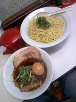 「正油つけ麺（大盛）６５０円」@鶏がらスープ らーめん十歩の写真