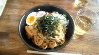 「油麺（太麺）700円＋大盛120円」@麺家 いなほの写真