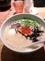 「赤丸ランチ850円＋替え玉無料＋たまご無料」@博多一風堂 上野広小路店の写真