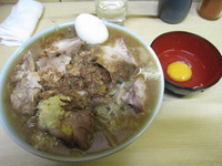 「国産豚メン＋生たまご」@ラーメン富士丸 北浦和店の写真