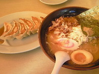 「特濃和節味噌麺780円+しそギョーザ260円」@くるまやラーメン 箕輪店の写真