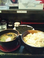 「魚介つけ麺750円＋のり100円」@麺屋 悟空の写真