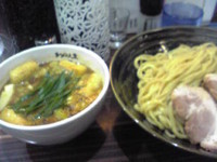 「カレーつけ麺（大、肉増し、３辛）」@ラーメン人生 JET 福島本店の写真