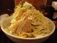 「らーめん、特盛(350g)、野菜」@らーめん天河水の写真