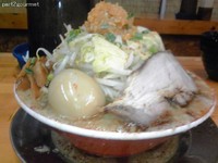 「マッスルラーメンDX、大油ニンニク増し!」@マッスルラーメン 力家の写真