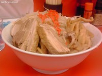 「まぜそば　豚乗せ」@がってんの写真