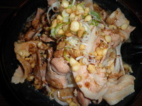 「がっつり豚骨醤油　『すた麺』　（大盛り）　７５０円」@麺屋さくらの写真