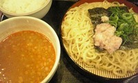 「かに味噌つけ麺 580円 ＋大盛 無料 ＋半ライス 無料」@梟 環七平和島店の写真