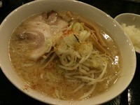 「背脂とんこつ醤油＋餃子半ライス」@背脂らーめん宮本の写真