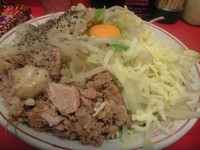 「汁なし(太麺・ﾔｻｲﾏｼ)」@ラーメン 麺徳 東陽町店の写真