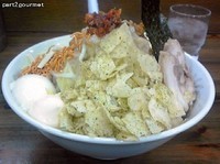 「まぜそばケンイチ　ニンニク+ポテチ乗せ」@G麺烈伝 地雷屋の写真