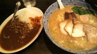 「濃厚煮干しそば（680円）＋ミニ特製カレー（300円）」@つけ麺 弐☆゛屋の写真