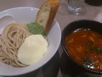 「海老トマトつけ麺￥850＋チーズ￥200＝￥1050」@つけ麺 五ノ神製作所の写真