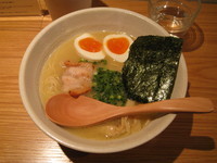 「塩玉鶏ポタラーメン 特濃 （麺固め）：780円」@鶏ポタラーメン THANK 大門店の写真