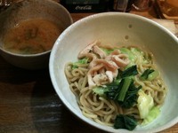 「淡海地鶏の鶏脂あえつけ麺」@麺や 福一の写真