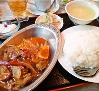 「ランチセットＥマレーシアチキンカレーセット(850円)」@大地の木の写真