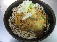 「かき揚げそば350円(かけそば回数券＆かき揚げ110円)」@喜多そば 柏2号店の写真